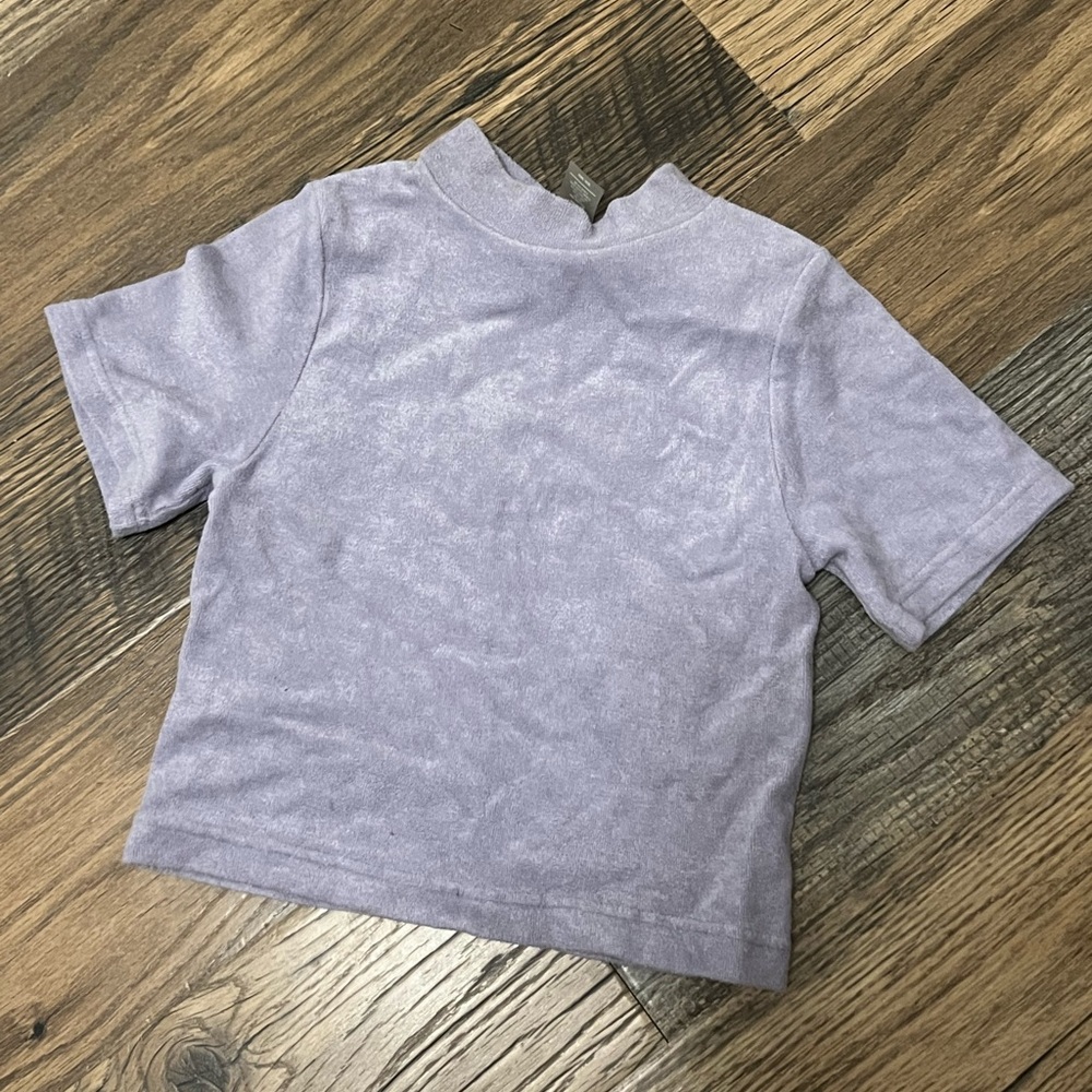 Lavender terry cloth crop top